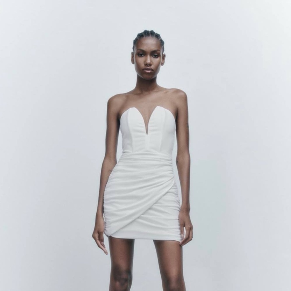 ZARA White mini dress